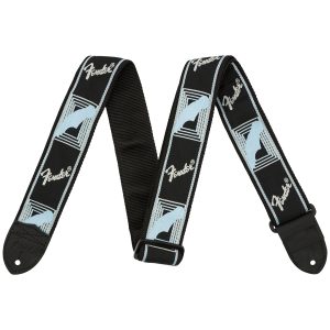 Tracolla FENDER Fascia Monogrammed Black / Light Grey / Blue