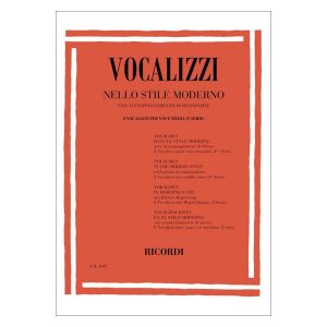 Vocalizzi Nello Stile Moderno. I Serie Volume 2: 8 Vocalizzi Per Voce Media -  Ed. Ricordi