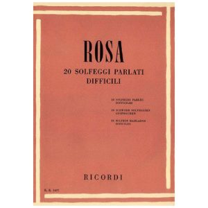 20 Solfeggi Parlati Difficili  - M. Rosa Ed. Ricordi