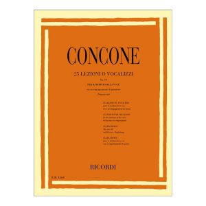 25 Lezioni O Vocalizzi Op. 10 Di Pianoforte - Giuseppe Concone Ed. Ricordi