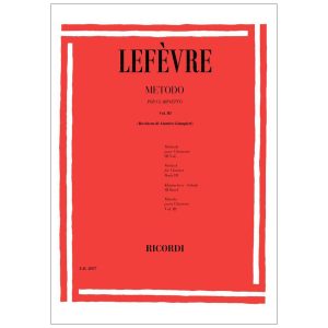 Metodo per Clarinetto - Volume III 12 Sonate per due Clarinetti - Jean-Xavier Lefèvre Ed. Ricordi