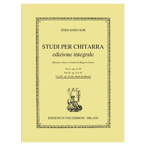Studi Per Chitarra Vol. 3  - Fernando Sor Ed. Edizioni Suvini Zerboni