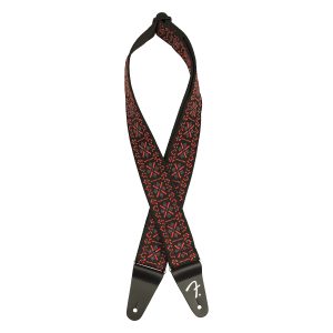 Tracolla FENDER Pasadena Woven Straps Lattice Red