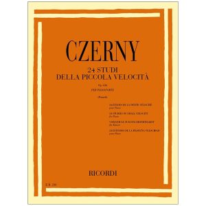 24 Studi Della Piccola Velocità Op. 636 Per Pianoforte - Carl Czerny Ed. Ricordi