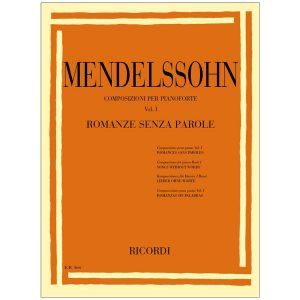 48 Romanze Senza Parole Vol. 1  - Felix Mendelssohn Bartholdy Ed. Ricordi