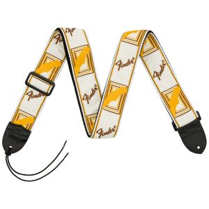 Tracolla FENDER Fascia Monogrammed White / Brown / Yellow