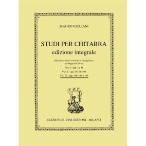 Studi per chitarra Ed.Integrale Vol. 3 Edizione critica e revisione di R. Chiesa - Mauro Giuliani Ed. Edizioni Suvini Zerboni