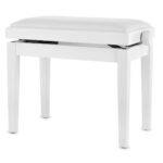 Panca GEWA per pianoforte Deluxe Vinyl Bianco Satinato