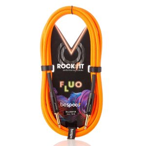 BESPECO RKJJ600FOR - Cavo fluo per strumento 6m – jack Ø 6,3 mm – jack Ø 6,3 mm